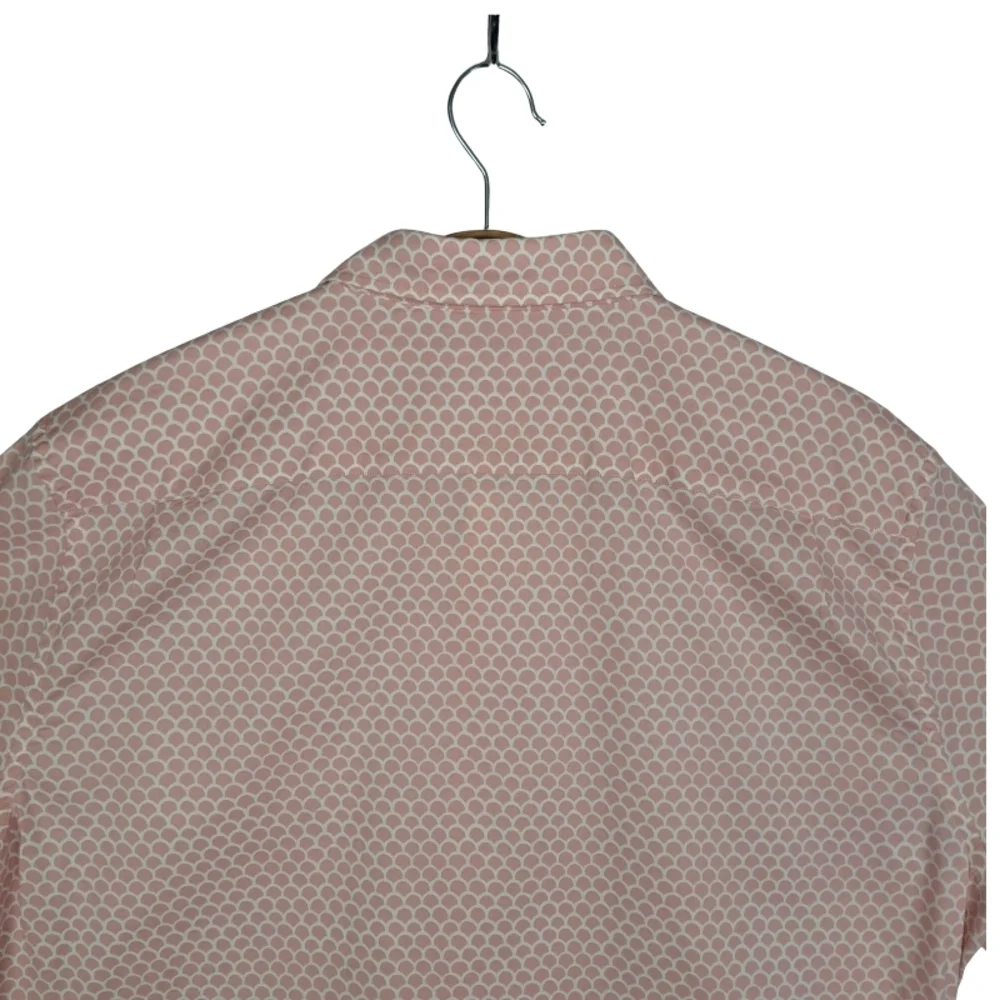 Faherty Playa Men's XL All Over Fish Scale Print Organic Cotton Pale Pink/White - Picture 7 of 10